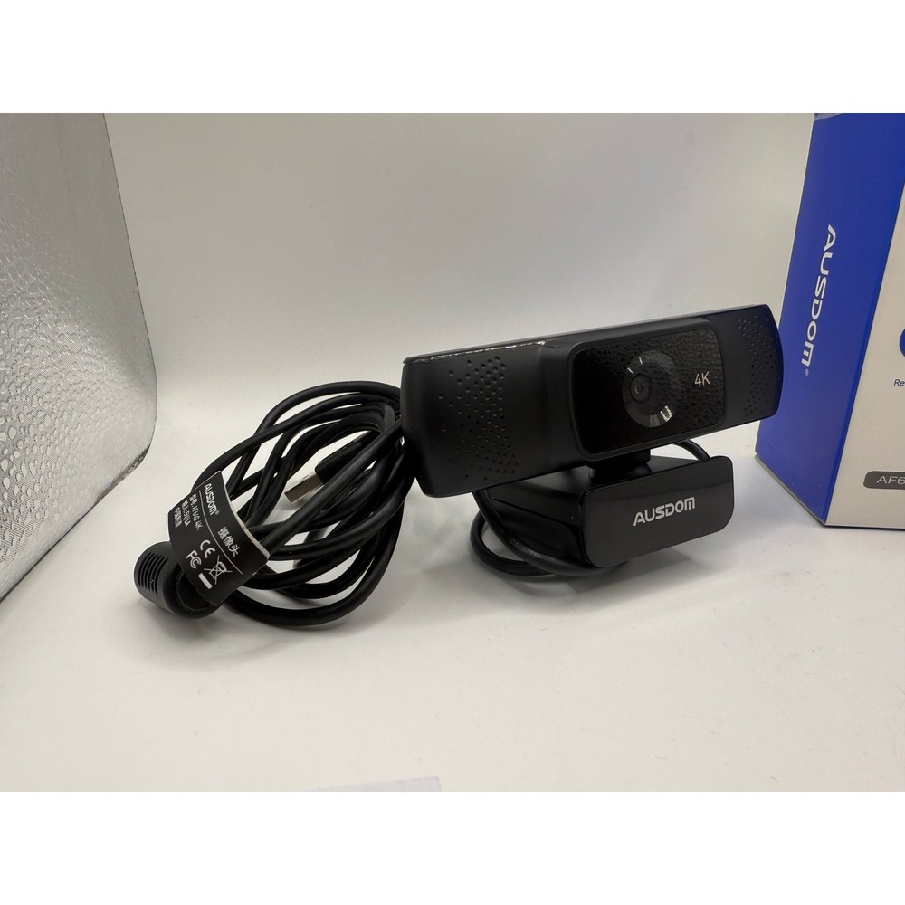 AUSDOM UHD 4K Webcam AF640 4K Plug Play Built in Mic Privacy Cover USB - Picture 3 of 9